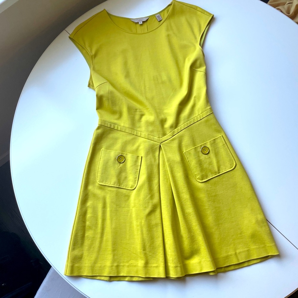 Ted Baker olive color dress